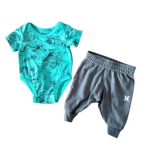 Hurley Matching Set Baby Size Newborn Casual Comfy Sporty Gifts Grunge Skater